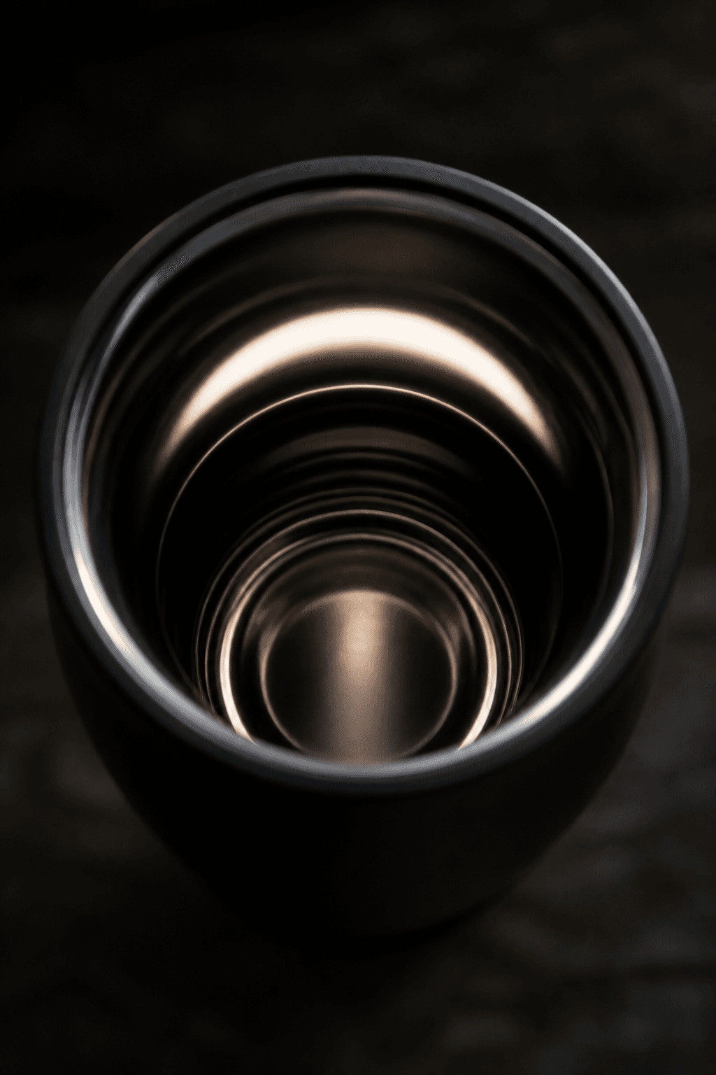 Mirror-polished interior of the Executive Tumbler