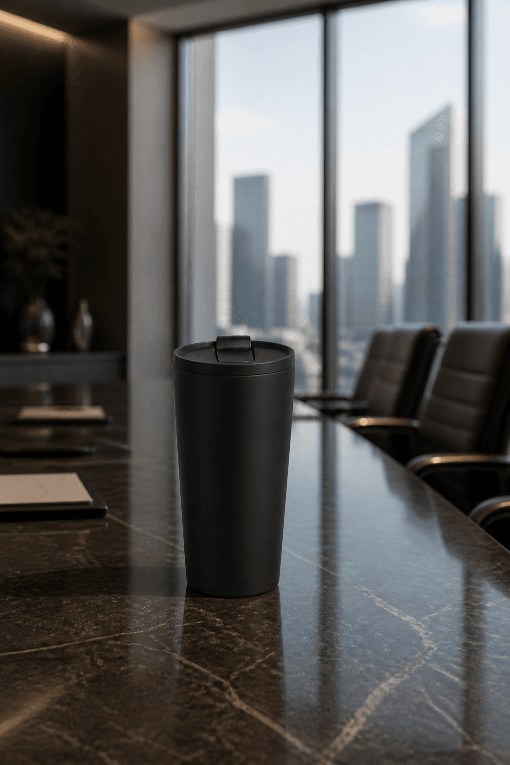 Executive Tumbler on a marble conference table