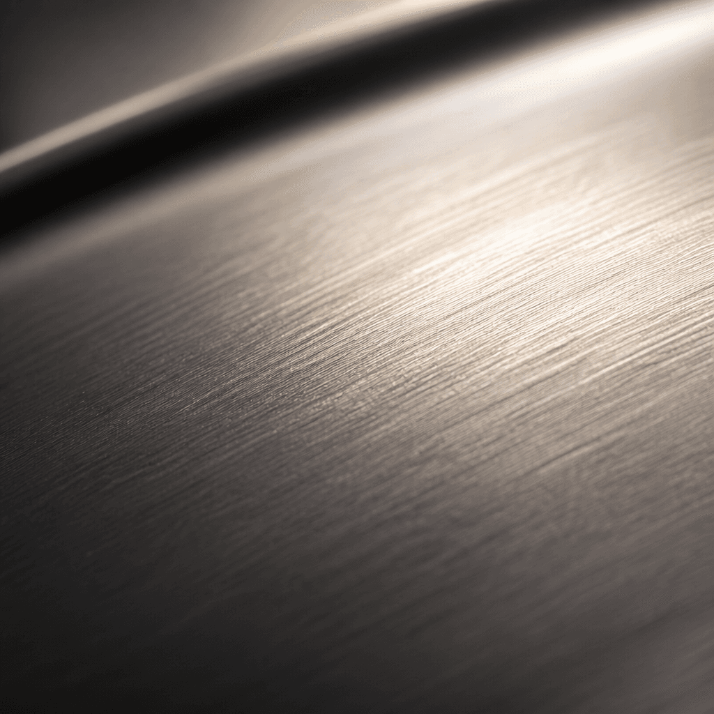 Close-up of pure titanium tumbler finish